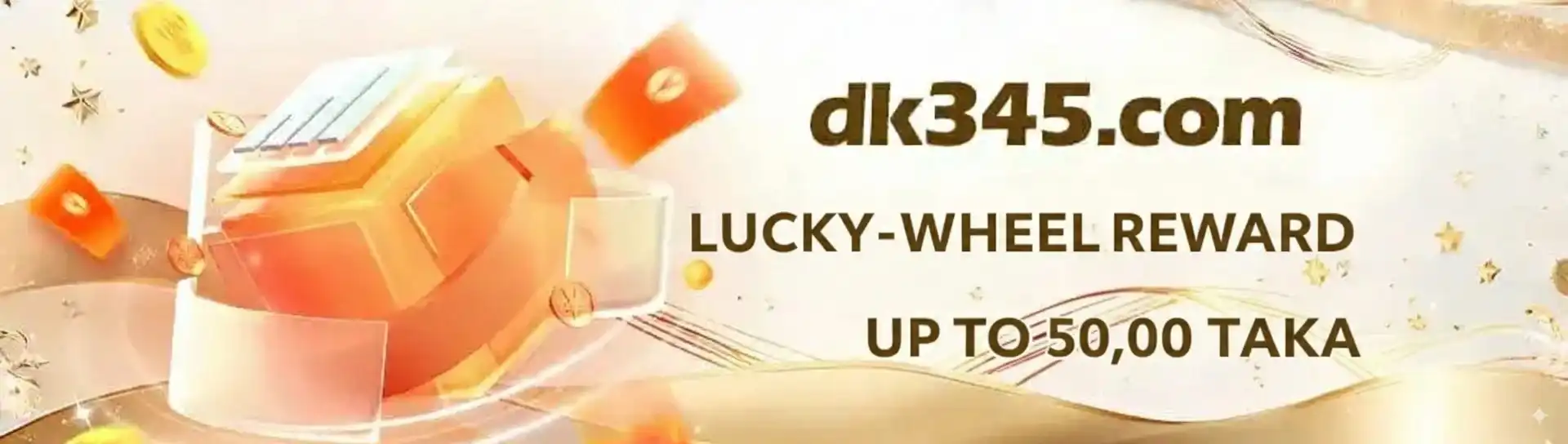 Lucky wheel reward banner with chances to win big prizes on kkbd.