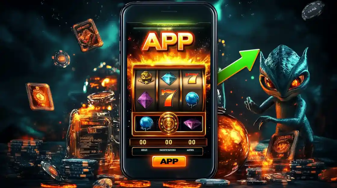 A slot-style game shown inside the kkbd mobile app, highlighting a fun gaming experience.